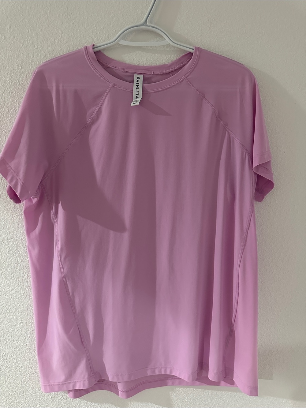 Athleta Short-Sleeve Performance Tee — Light Mauve Pink